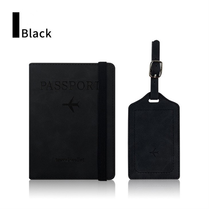 passport holder black