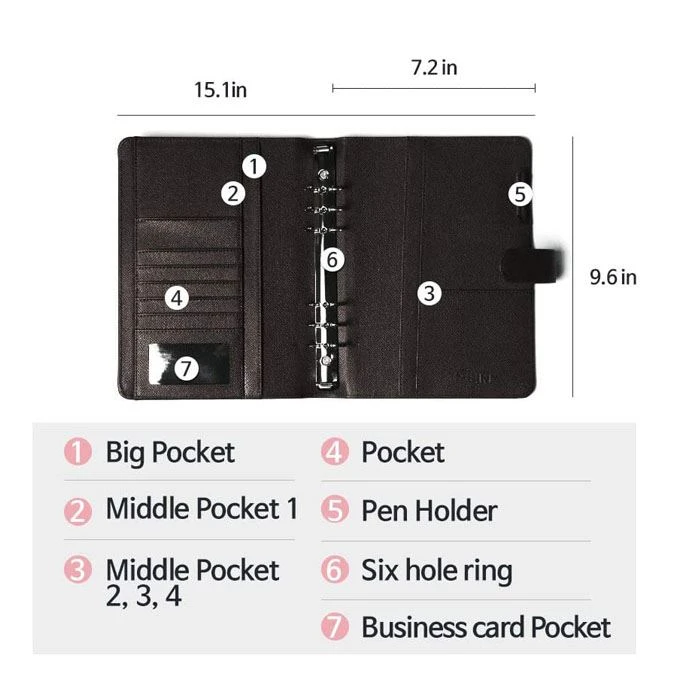 Leather A5 Binder Planner Organizer Leather A5 Binder Planner Organizer